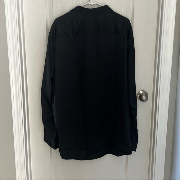 NWOT Flex Luxury Collection Mens 3X Black Dress Shirt Button Down - Picture 5 of 9